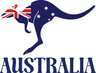 An iconic vector illustration featuring an Australian kangaroo with a patriotic New Zealand flag, symbolizing the strong ties between the two nations