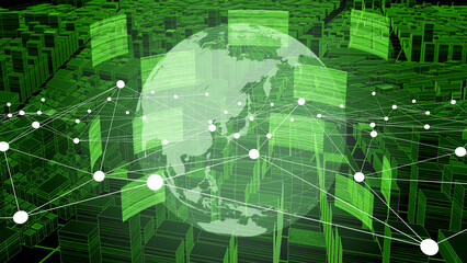 グローバルネットワークとデジタル都市データの可視化