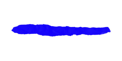 4. Clean blue torn paper line with uneven edges isolated on transparent background – wide...