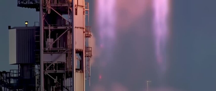 Powerful rocket launch into space