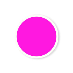 Pink circle shape with white border