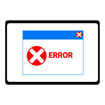 Retro Computer Error Message Popup Icon PNG