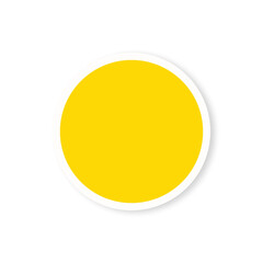 Yellow circle shape with white border