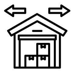 Warehouse  Icon Element For Design
