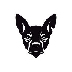 Fototapeta premium A black and white drawing of a Dog head coloring page illustration.