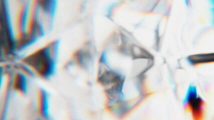 Clean high-detail render of abstract diamond cluster. Light refractions create vibrant, modern composition.