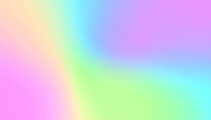 Obraz premium Soft, pastel gradient background with blended colors of pink, yellow, green, blue, and purple creating a smooth, dreamy texture.