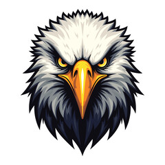Angry Eagle Head Illustration in Bold Style