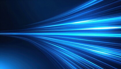 Abstract Glowing Blue Digital Lines