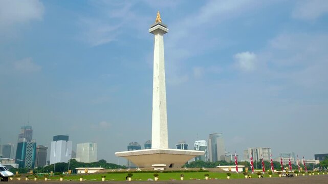 National Monument (Monas) is iconic landmark in the center of Jakarta, symbolizing Indonesia's struggle for independence
