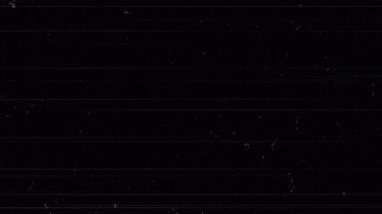 Black background with horizontal tape lines and dust particles, perfect as VHS noise texture overlay or vintage film effect for video editing and retro-style design. - Powered by Adobe