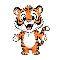 Watercolor Tiger Clipart