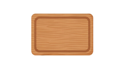 Flat icon illustration of a dark wooden cutting board in simple modern style, clean white background