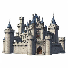 Fototapeta premium old castle on white background