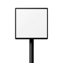 Blank advertising signboard with copy space isolated on transparent with white background