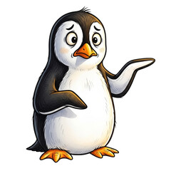 Fototapeta premium Watercolor Penguin Clipart
