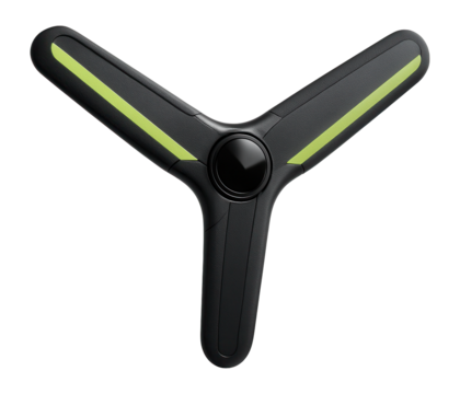 Aerodynamic boomerang with a three-blade design for recreational use