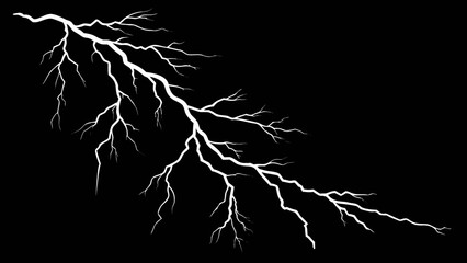 lightning over black background