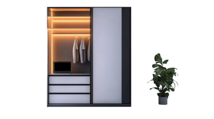 High Tech Lighted Armoire