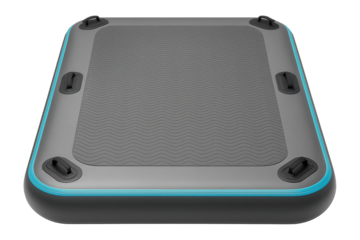 Inflatable swim raft with anchor points and non-slip surface