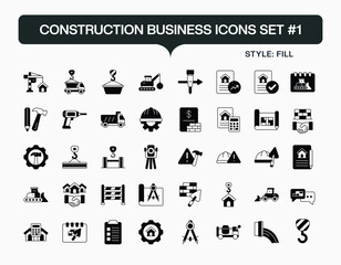 Solid Construction & Building Icons Pack
