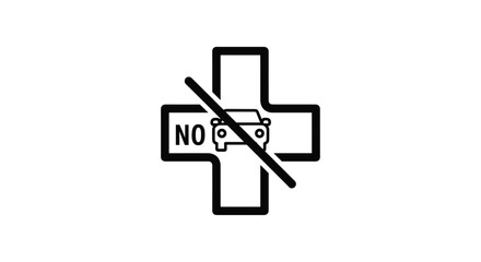 Fototapeta premium No vehicle access allowed beyond this point for medical services.