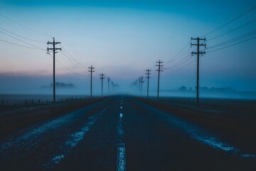 Serene Pathway Through the Gloaming's Gentle Embrace