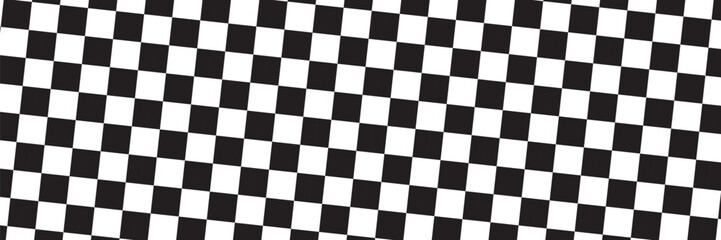 Black and white checkered pattern, Checkerboard seamless pattern, vector illustration