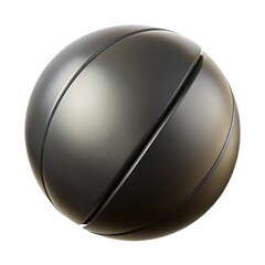 Abstract black sphere with segments isolated on white background