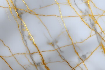 Abstract Gold Veins Flowing Through Pearly White