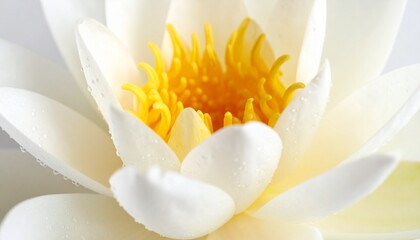 Fototapeta premium A stunning close-up of a white lotus flower,
