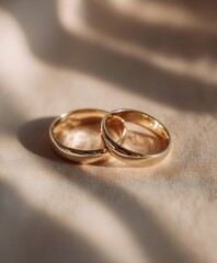 two elegant wedding rings 