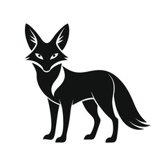 Fennec Fox Silhouette Vector Icon – Small Desert Fox Outline