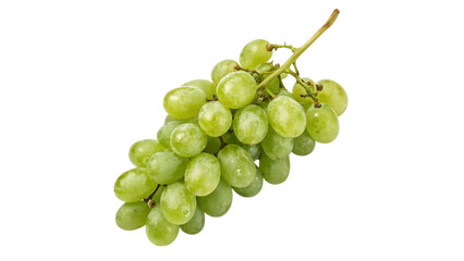 Green Grape Bunch Isolated on Transparent Background