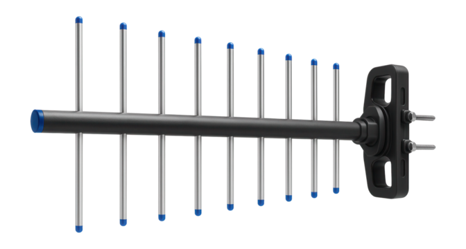 Directional Yagi antenna with multiple elements for stadium use