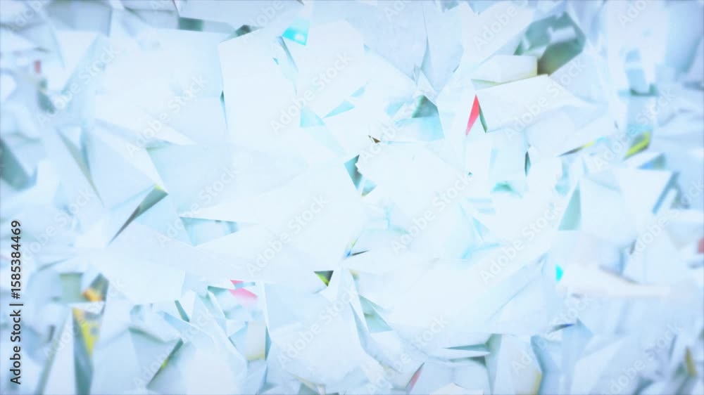 Poster bright shards of glass reflect light, creating an abstract display of textures and colors. video 4k,