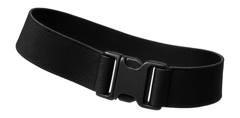 Elastic karate belt with a plastic buckle for quick release during practice