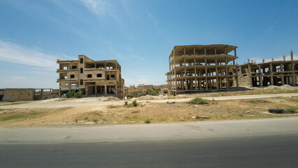 Abandoned Unfinished Buildings Under Clear Sky
