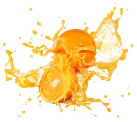 Fototapeta na wymiar orange juice splash