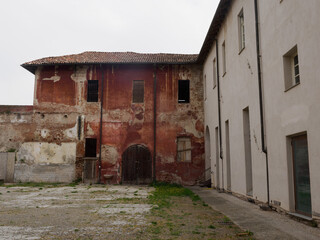 Court of the Casale Monferrato castle, Alessandria province, Italy