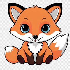 cute baby fox  illustration