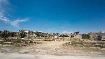 Desolate Urban Landscape with Abandoned Buildings
