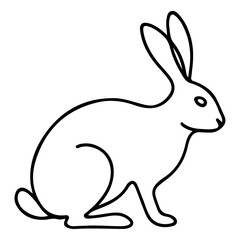 Obraz premium Cute cartoon vector illustration of a happy baby bunny, a fun Easter animal design