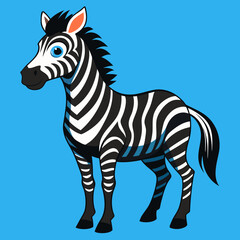 zebra cartoon vector illustration
