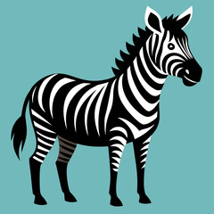zebra cartoon vector illustration
