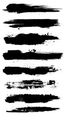 Brush Strokes Vector Set. 