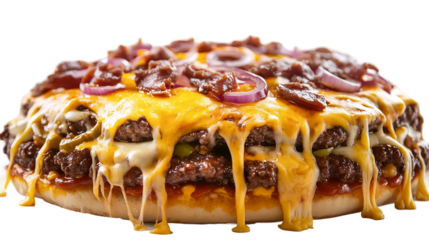 Hot Cheesy Burger Pizza