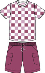 boys  short & t shirt print  illustrations vector art