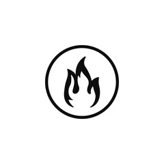 Flame Fire Vector Icon Sign