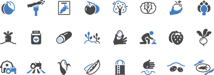 Nature and Ecology Icons – Tree, Leaf, Environment, Plant, Eco, Organic, Growth, Agriculture, Recycle, Forest

